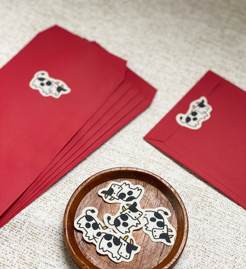 乳牛们 牛年快乐///欢喜自由贴 红包袋 - 红包/春联 - 纸 红色