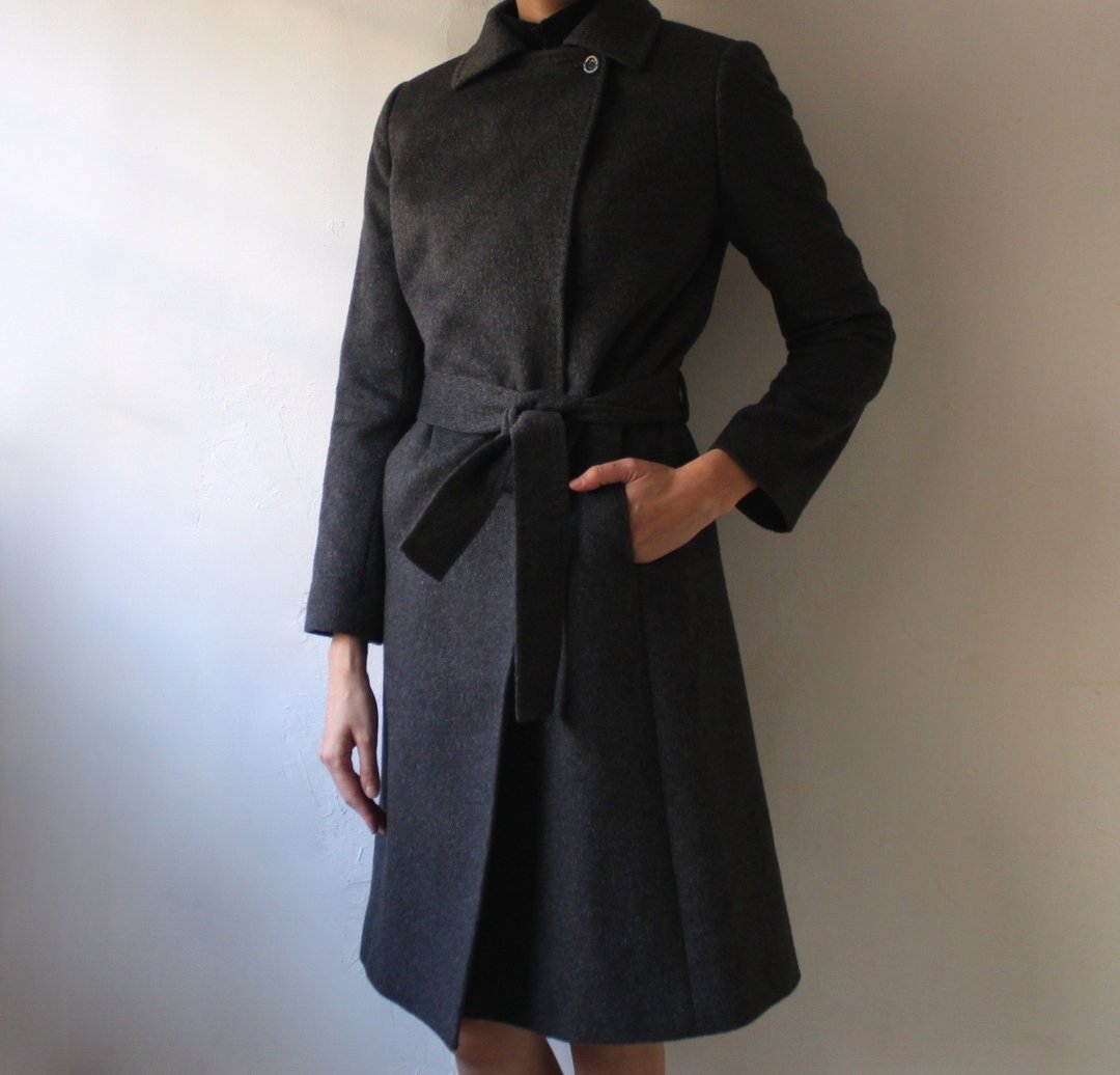 FOAK古着 日本素灰纯喀什米尔大衣 - 女装休闲/机能外套 - 羊毛 