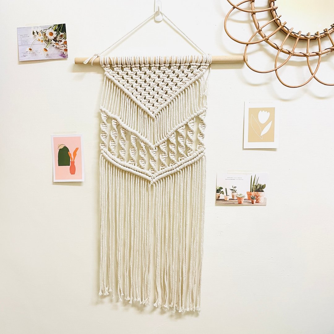 花边结壁幔壁挂【 Macrame Wall Hanging】#03 - 摆饰 - 棉 