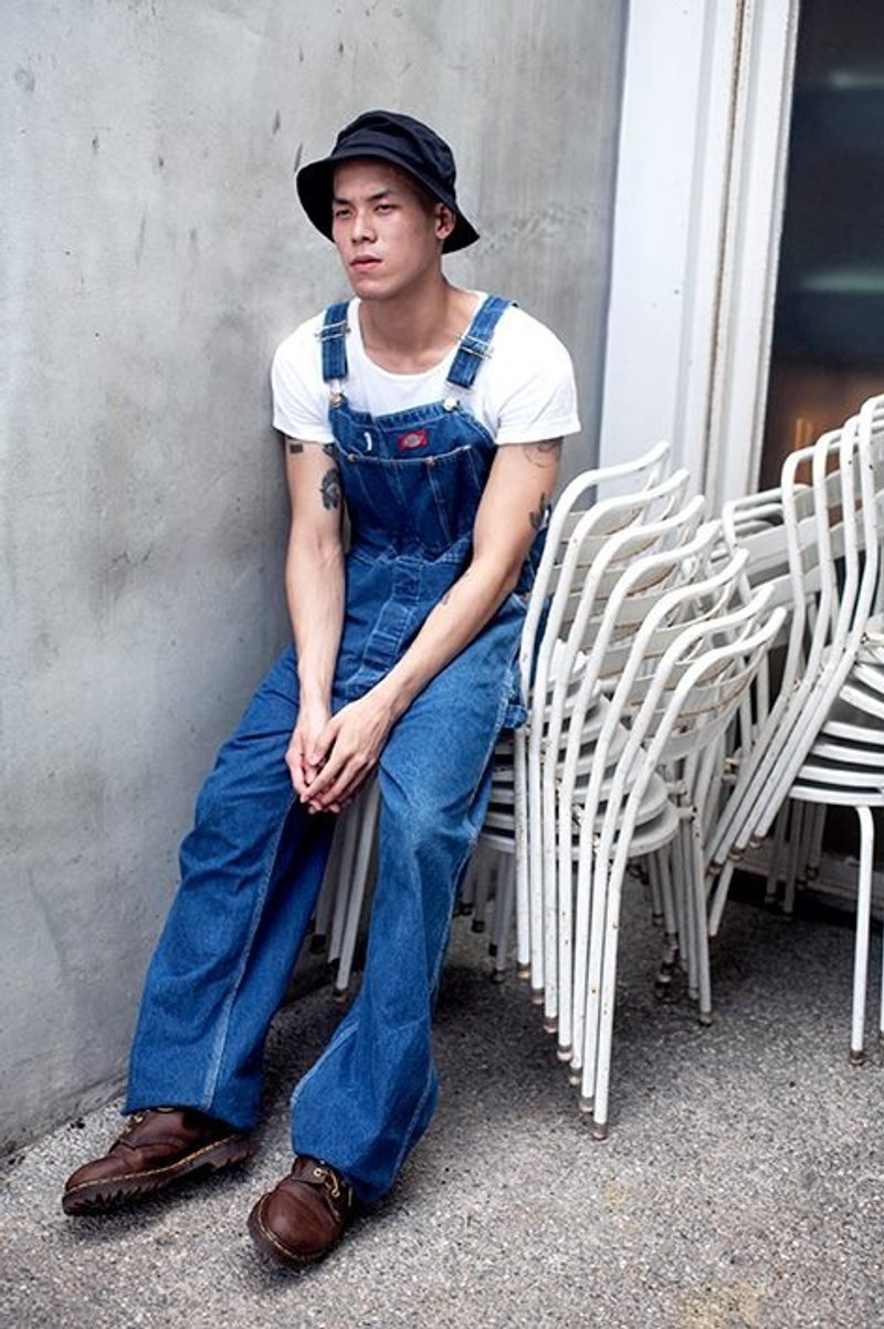 Vintage Dickies吊带裤 - 背带裤/连体裤 - 棉．麻 蓝色