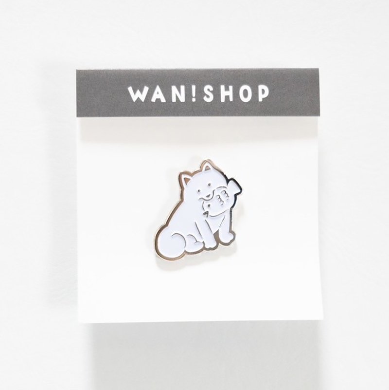 [Pins] Dog illustration [Sharpen Epo] - 徽章/别针 - 其他金属 白色