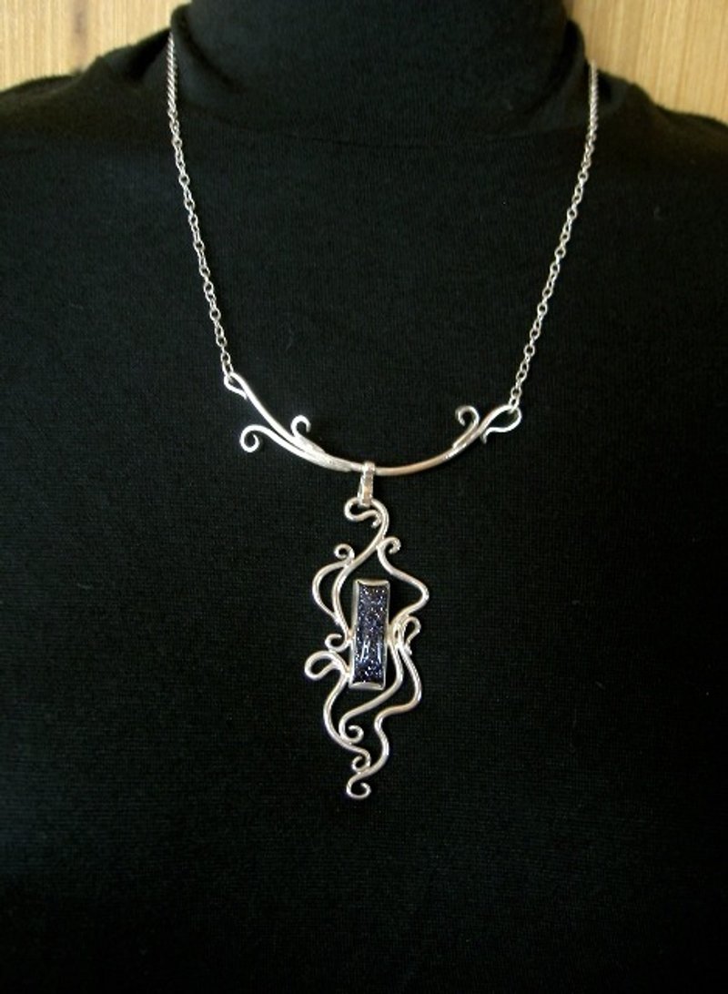 Zijin Stone necklace 1 - 项链 - 宝石 紫色