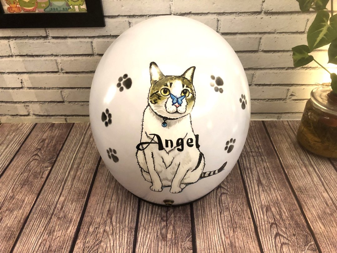手绘疯 手绘 狗狗 猫猫 安全帽 彩绘 纪念 礼物 生日 情人节 - 订制画像 - 其他材质 多色