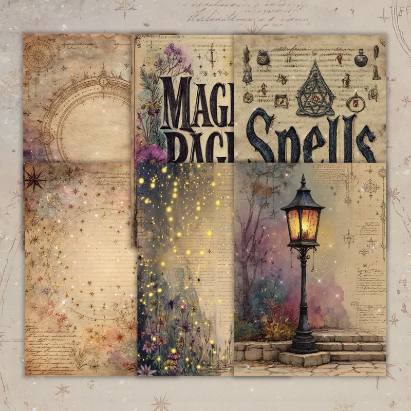 A5尺寸. Summer Magic. 古典纸 - 卡片/明信片 - 纸 咖啡色