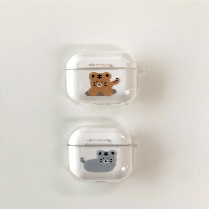 韩国文创 Tiger Chanibear AirPods 保护壳 苹果蓝牙耳机盒 (1,2/pro/3) - 耳机收纳 - 塑料 