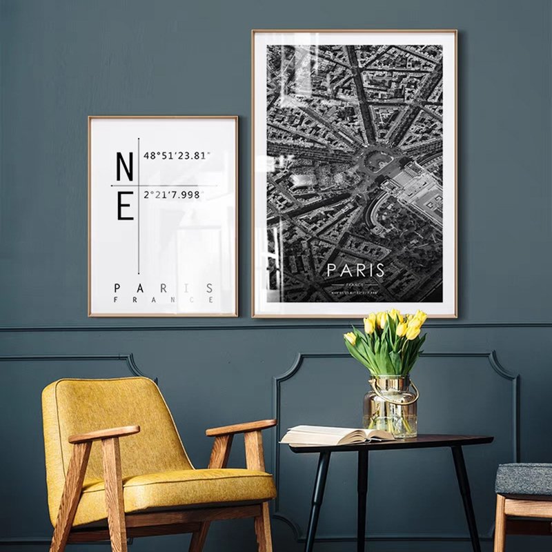 个人专属订制 现代卫星空照城市图  天际印象 - 海报/装饰画/版画 - 防水材质 