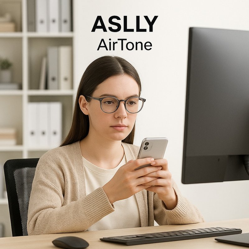 ASLLY AirTone 透明灰微变色蓝光眼镜 UV400 高透光度I圣诞礼物 - 眼镜/眼镜框 - 塑料 灰色