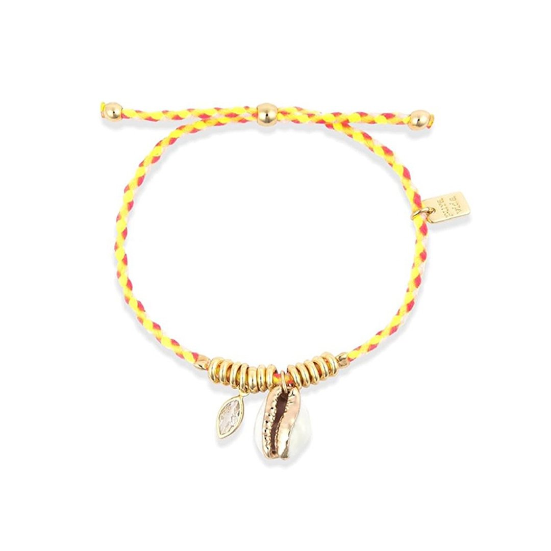 Pura Vida 美国手工 MITRA FRIENDSHIP 米特拉螺贝友谊金色手链 - 脚链/脚环 - 防水材质 