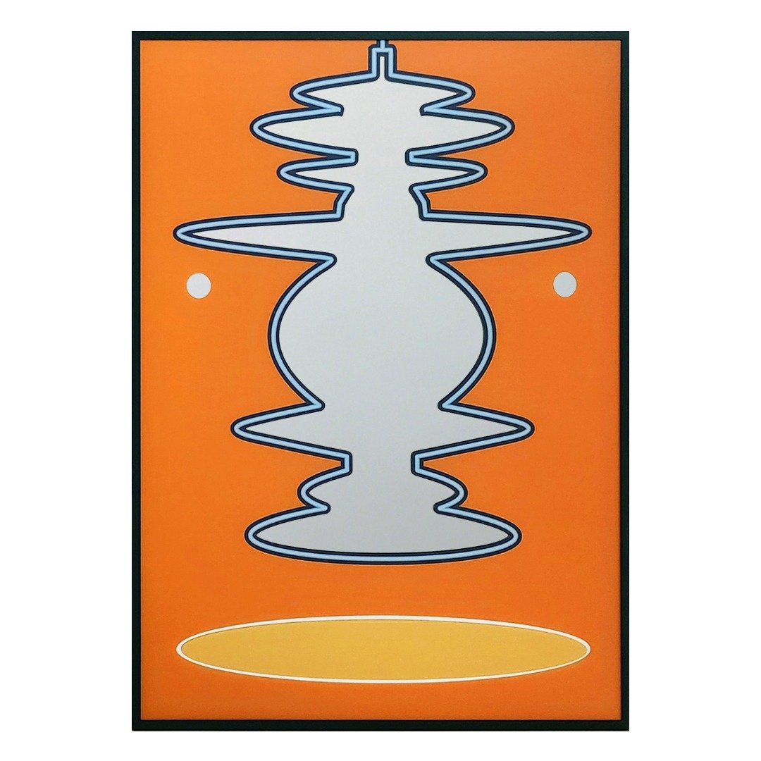镜子 - 橘色脸/ A3 (30cm x 42.5cm) - 其他 - 玻璃 橘色
