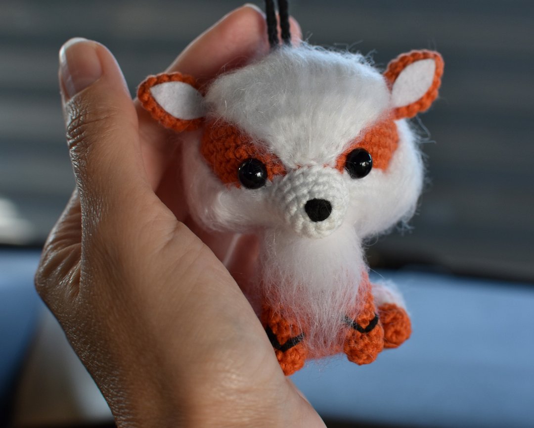Arcanine 毛绒 / Arcanine 钩针神奇宝贝 / 汽车镜配件 / 神奇宝贝玩具 - 玩偶/公仔 - 棉 橘色
