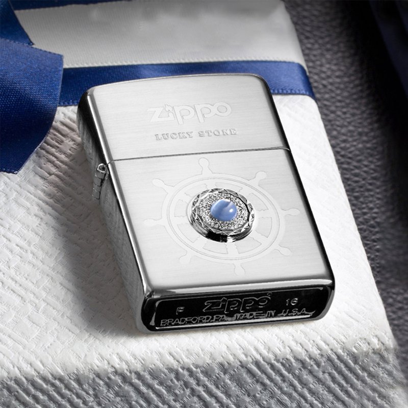 【ZIPPO官方旗舰店】 幸运之石防风打火机 ZA-1-26A - 其他 - 铜/黄铜 银色