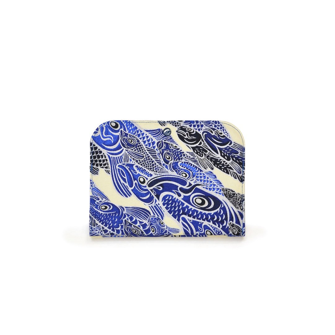 W口袋收纳袋 mini / Blue Carp - 化妆包/杂物包 - 棉 蓝色