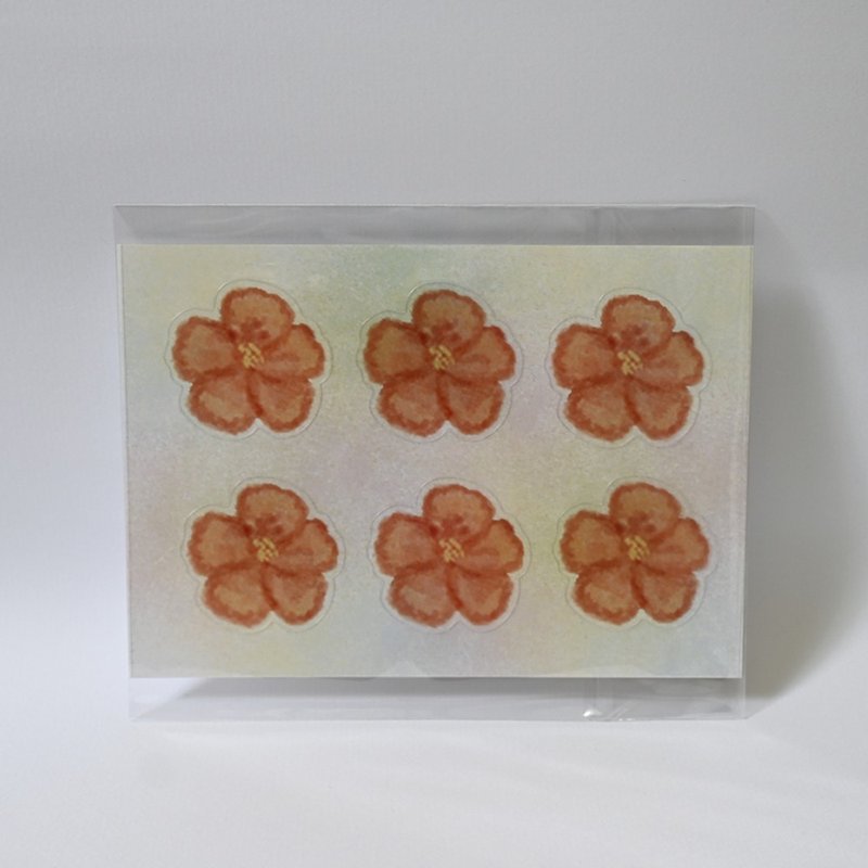 橘橘透花 透明贴纸 手绘 花草 手帐 手帐拼贴 贴纸 - 贴纸 - 纸 