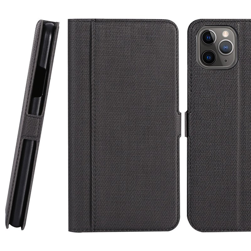 CASE SHOP iPhone 11 Pro Max热压款前收纳皮套-黑4716779661279 - 手机壳/手机套 - 人造皮革 黑色