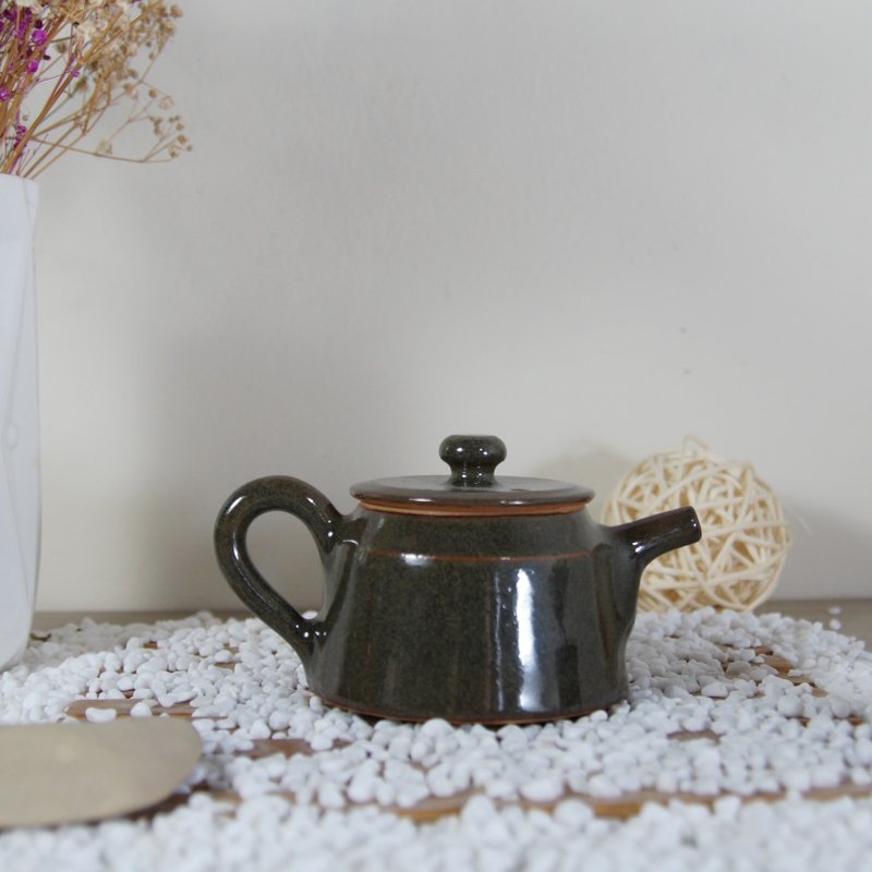 海参绿茶壶-容量约90ml - 茶具/茶杯 - 陶 绿色