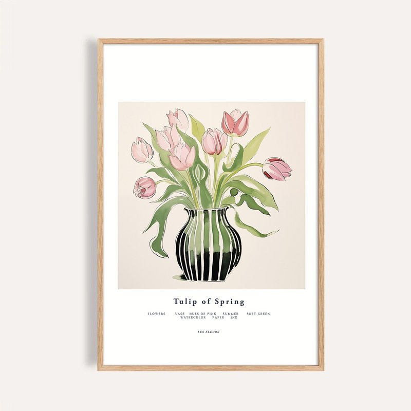 春之郁金香 Tulip of Spring / 花卉插画 装饰画 海报 挂画 - 海报/装饰画/版画 - 纸 