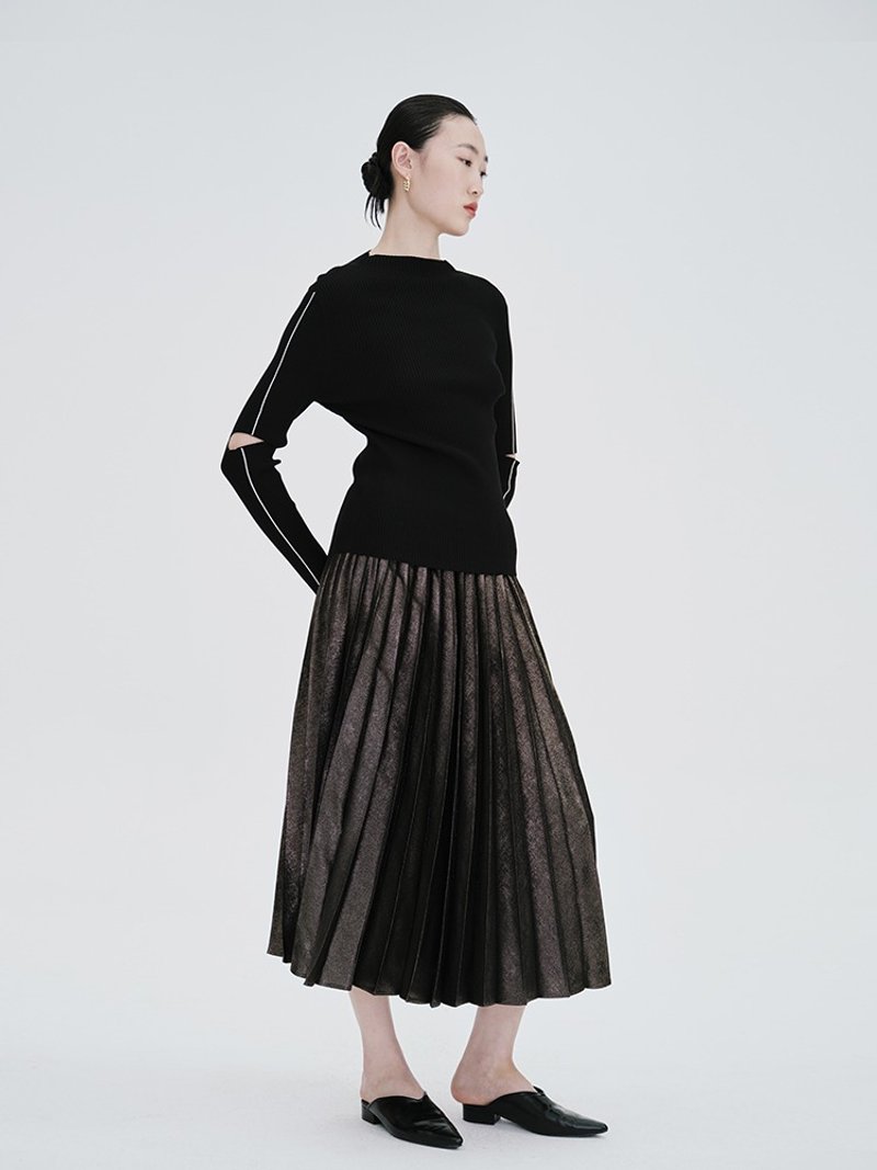 【百褶】新中式复古中国风 复古半身裙 - 裙子 - 其他材质 多色