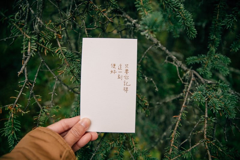 很愿意的人。只要你记得这一刻便好 文字明信片 青青的岛 - 卡片/明信片 - 纸 