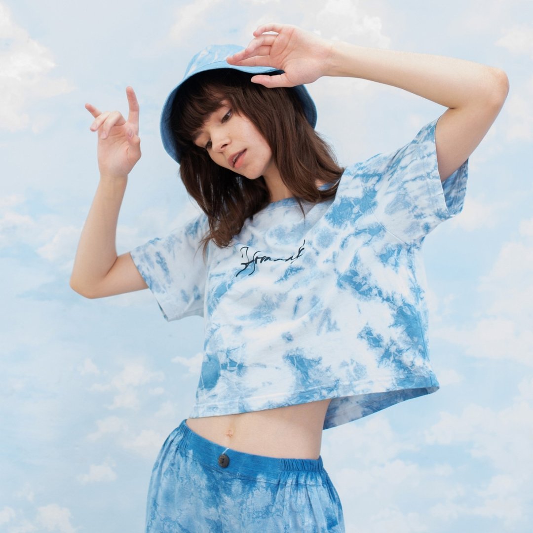 Indigo Crop Top - HOMRAK - 女装 T 恤 - 其他材质 蓝色