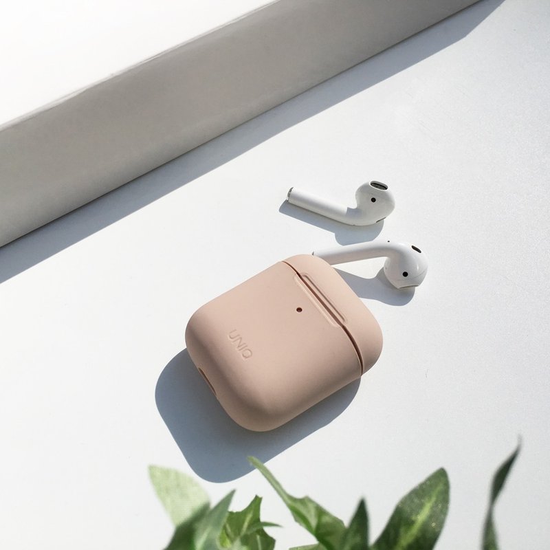 AirPods 1/2代 Lino液态硅胶蓝牙耳机保护套-粉色 - 手机配件 - 硅胶 粉红色