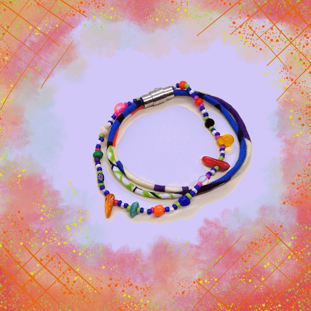 rainbow mixed bracelet no. 02 - 手链/手环 - 棉 