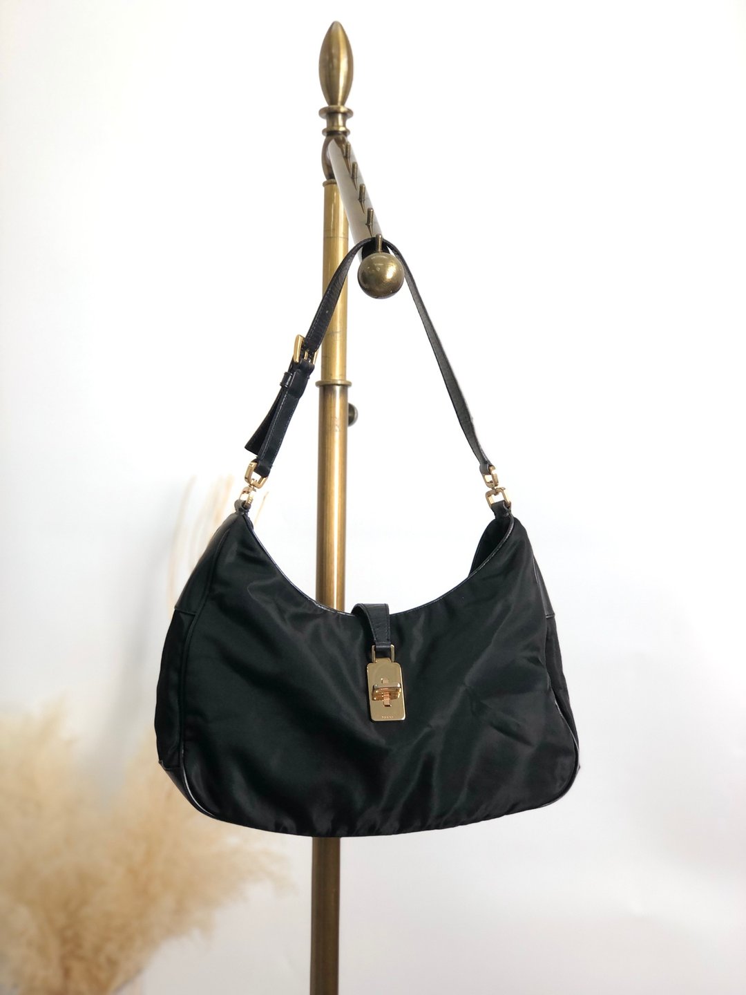 【日本直送，品牌二手包】PRADA普拉达单肩包黑转锁尼龙半肩包vintage old 5mvw3a - 侧背包/斜挎包 - 尼龙 黑色