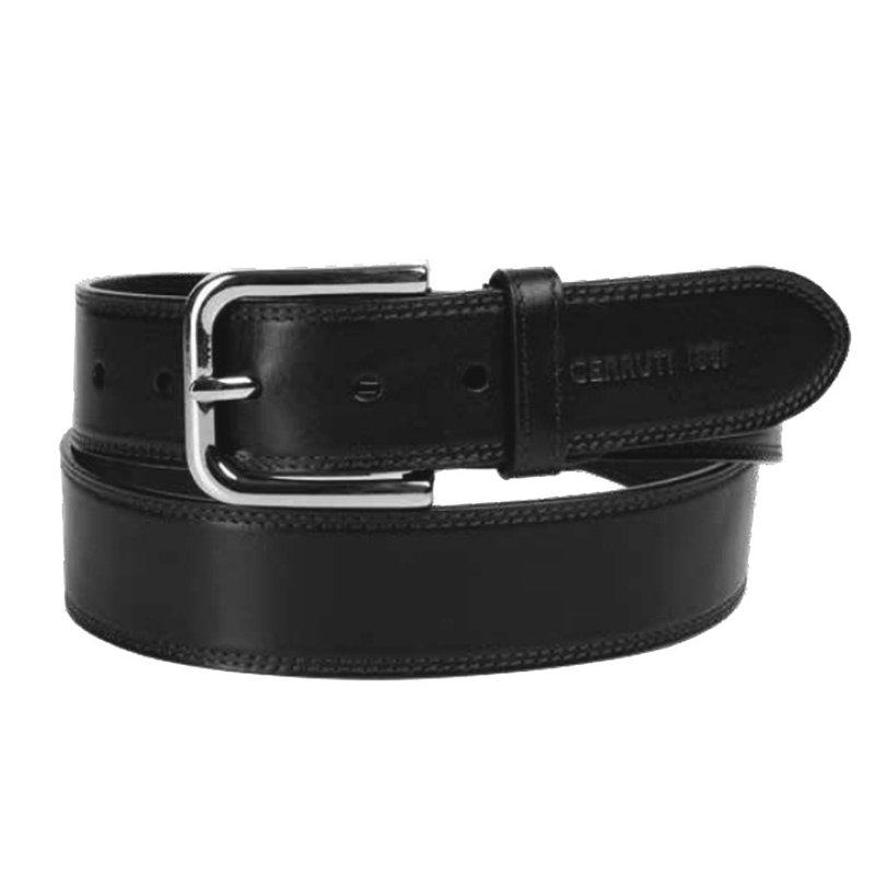CERRUTI 1881 限量3折 顶级小牛皮皮带 全新专柜展示品 - 皮带/腰带 - 真皮 黑色