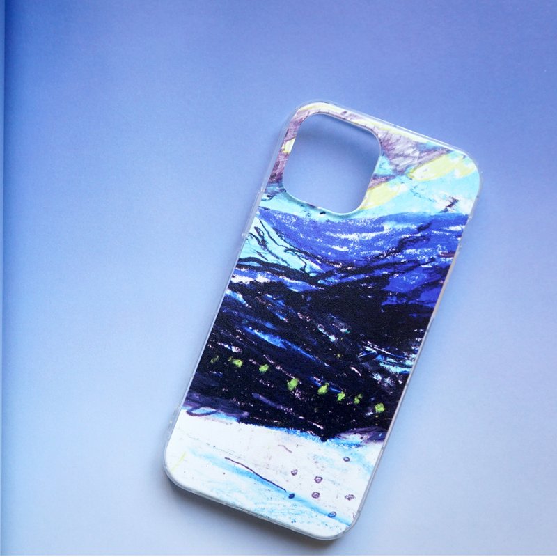 深海的光质感手机壳 全彩印刷软壳 iphone 16 - 手机壳/手机套 - 硅胶 蓝色