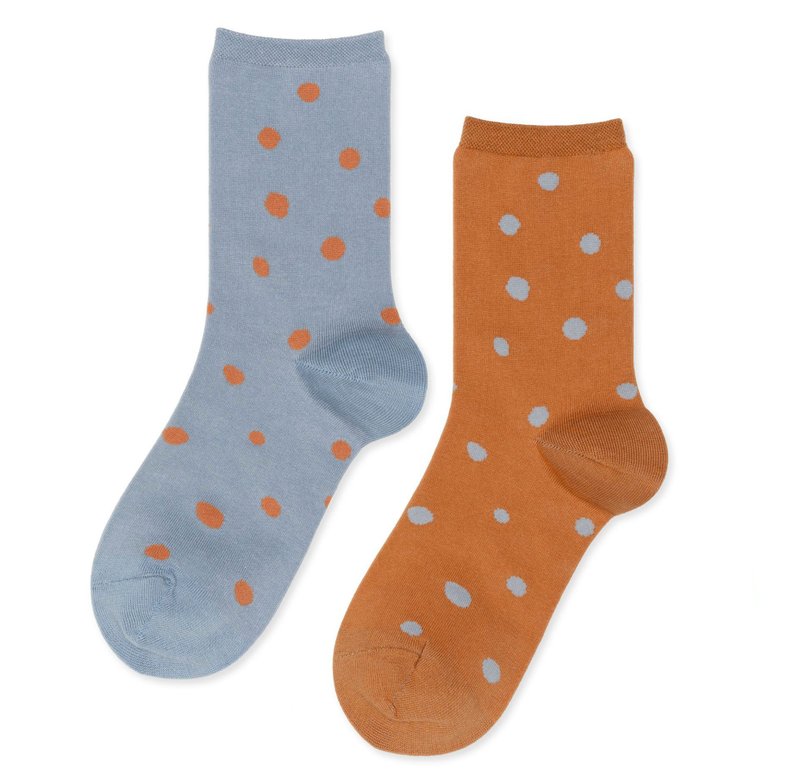 Hansel From Basel - Toulouse 早起穿错袜子-中筒袜 - 袜子 - 棉．麻 橘色