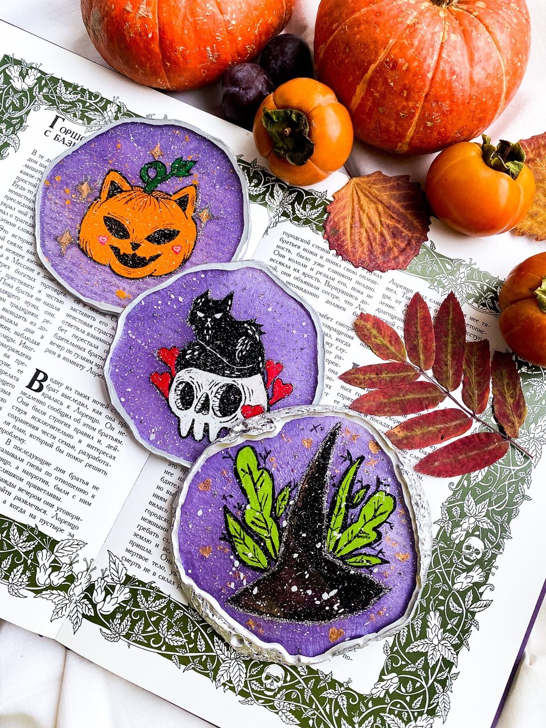 coasters for mugs table setting epoxy resin handmade set stand for candles - 杯垫 - 树脂 多色