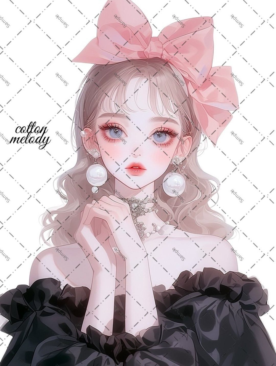 original sticker no.1751 人物贴纸 原创贴纸 人物贴纸 女孩贴纸 原创人物贴纸 - 贴纸 - 纸 