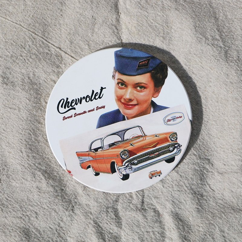 Chevrolet 陶瓷吸水杯垫 - 杯垫 - 陶 白色