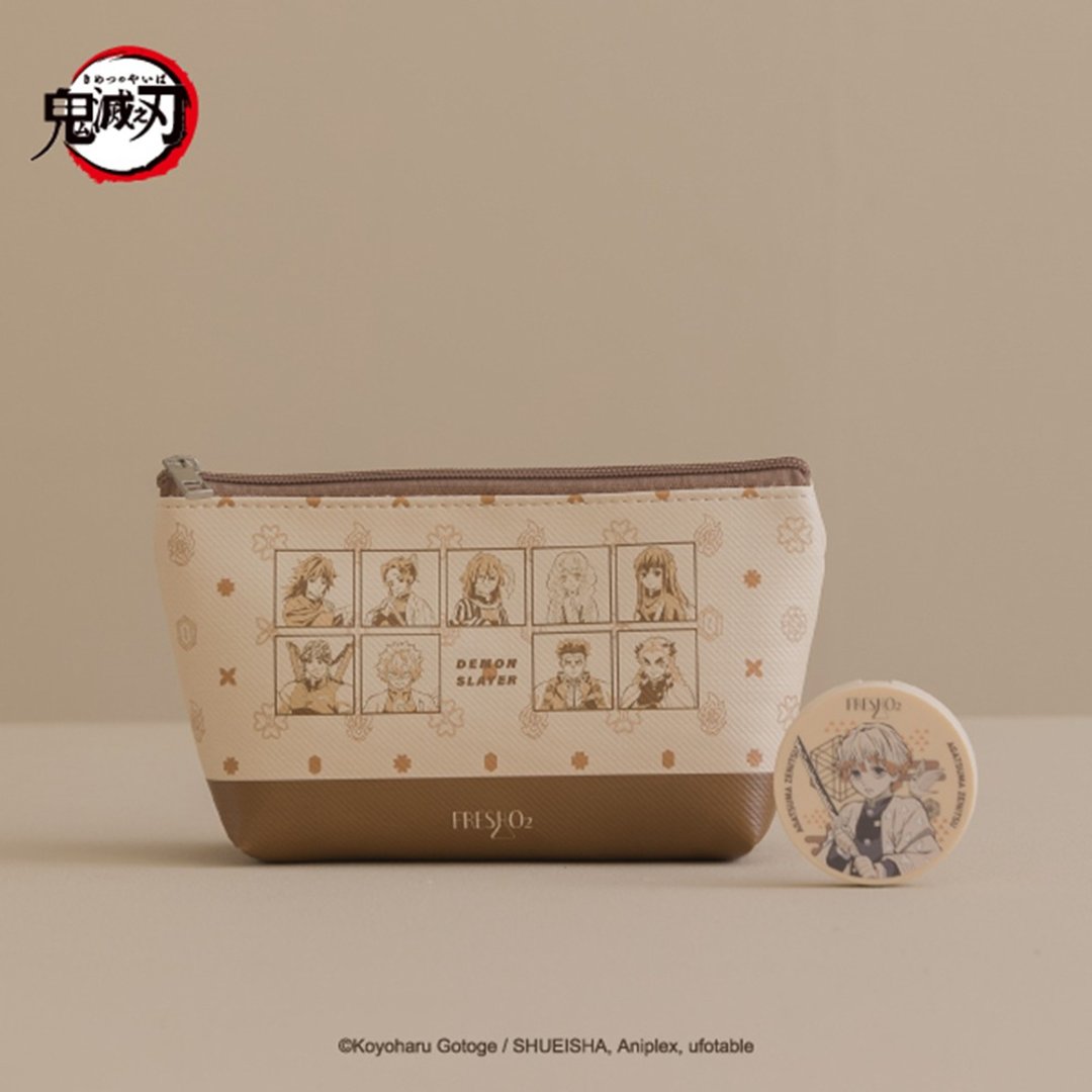 618限定 FreshO2X鬼灭之刃 随身眼彩组-我妻善逸眼彩盘+九柱集 - 眼/眉部彩妆 - 塑料 卡其色