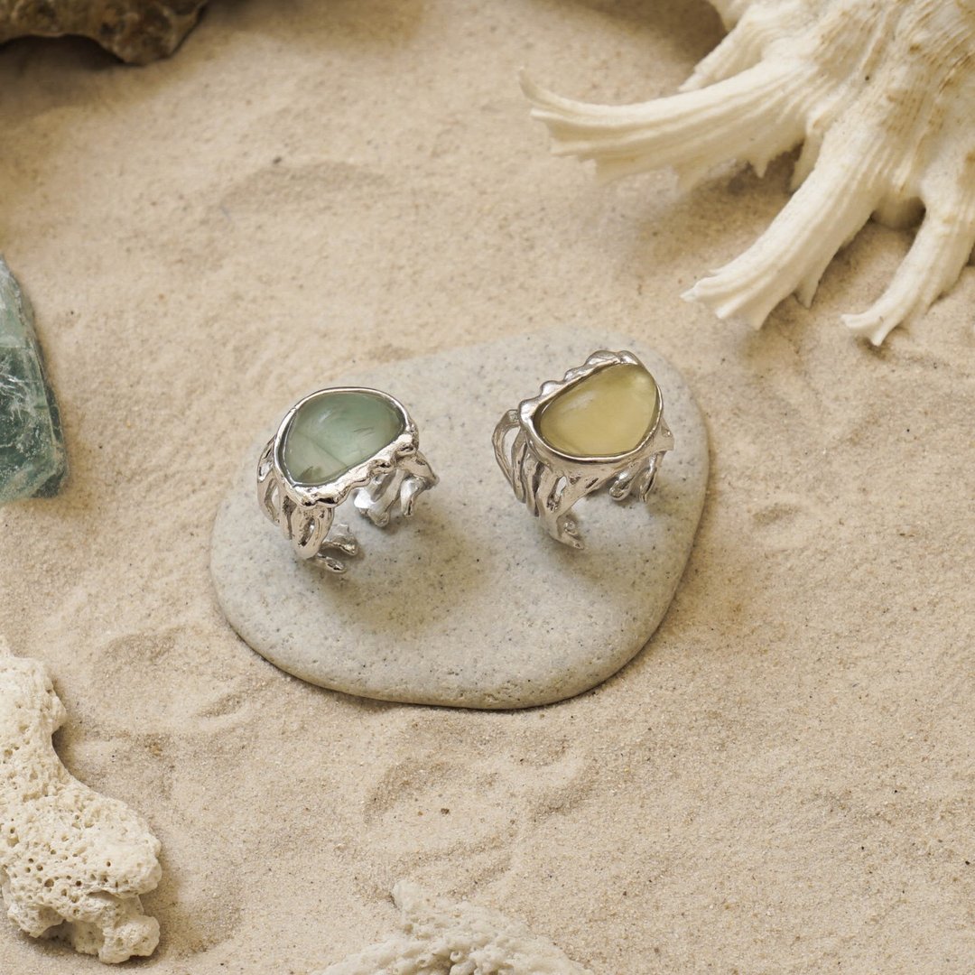 \nFire Jelly Fish Ring\n - 戒指 - 半宝石 银色