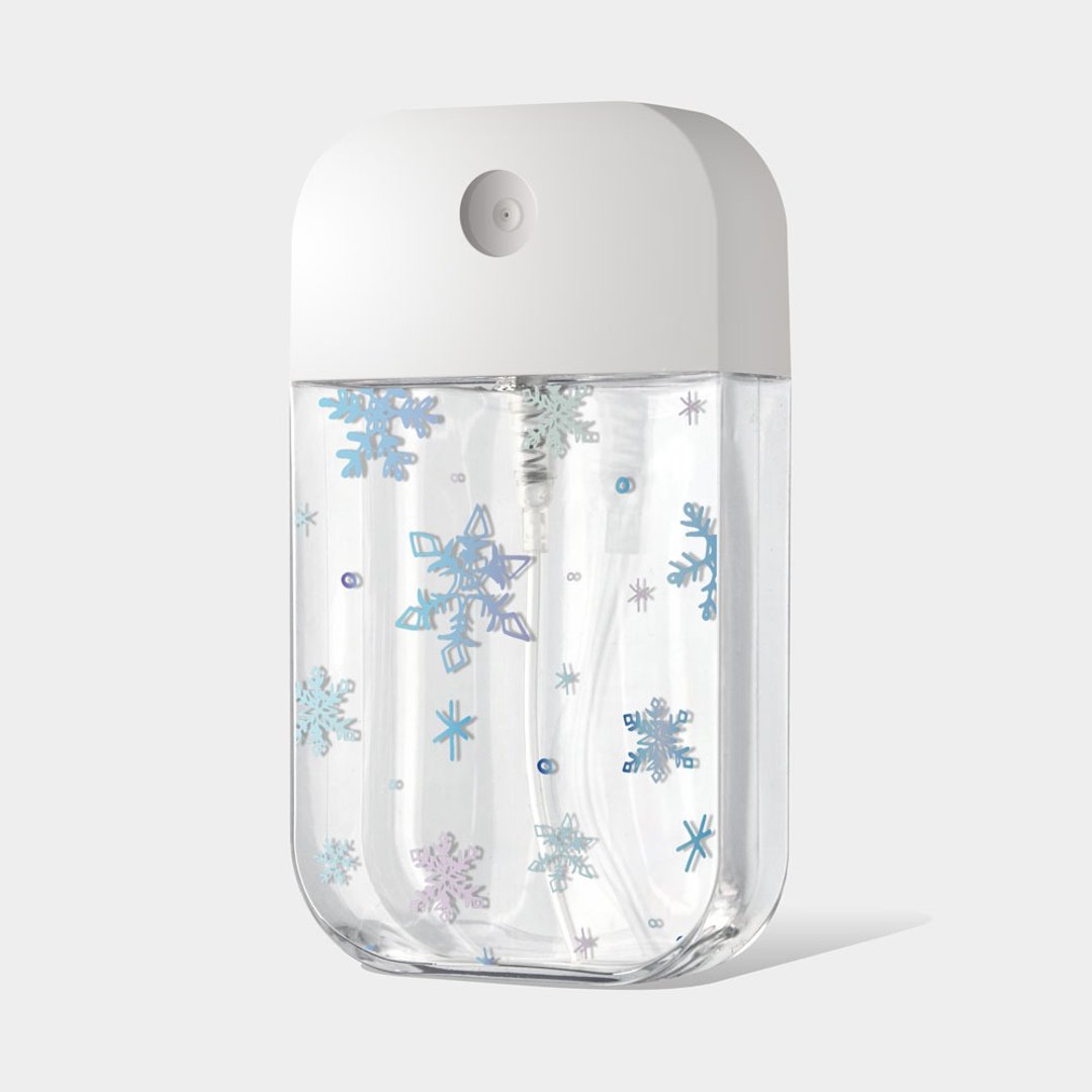 交换礼物  满版雪花 snow 酒精喷雾瓶 防疫用品 115 - 收纳用品 - 塑料 白色