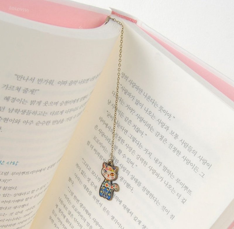 花圈猫 造型 书签 - 书签 - 贵金属 