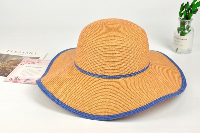 浪漫波浪海滩帽 纸编帽 可水洗 台湾制 (多色可选) - 帽子 - 纸 粉红色