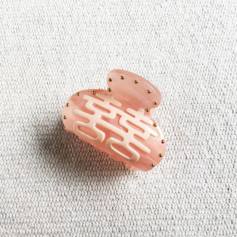 喜上心头,鲨鱼夹,抓夹-粉 - 发饰 - 塑料 粉红色