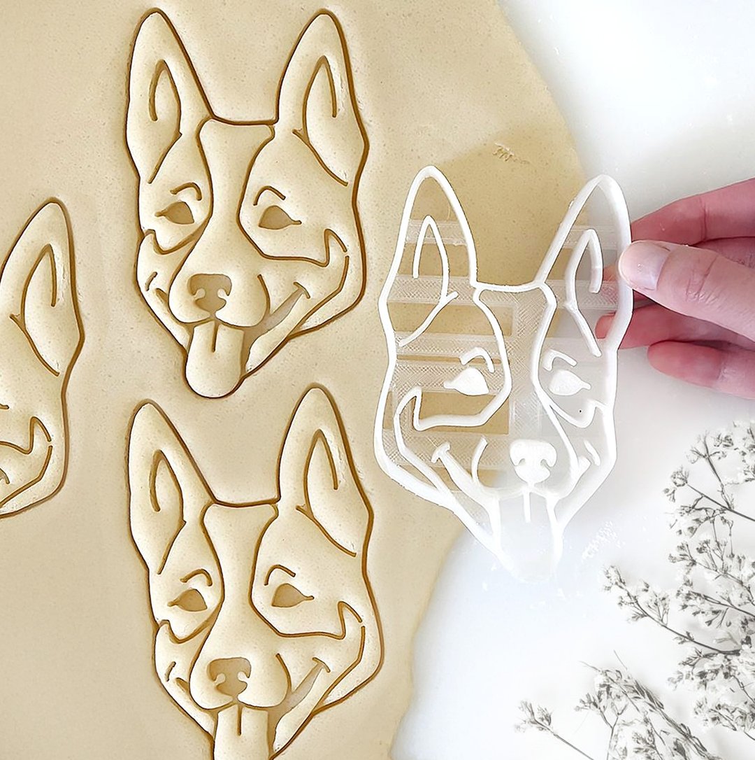 澳洲牧牛犬饼干压模 蓝色牧牛犬 狗狗肖像 - 其他 - 塑料 