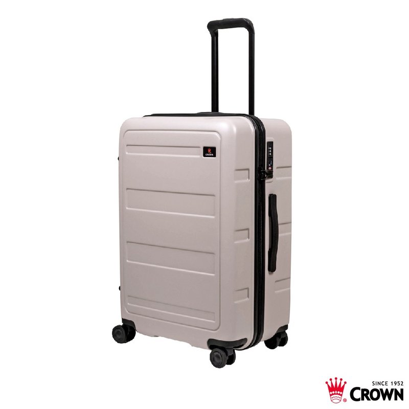 【CROWN】防盗拉链 26寸 行李箱  发丝纹路 灰白雾面 - 行李箱/行李箱保护套 - 塑料 灰色