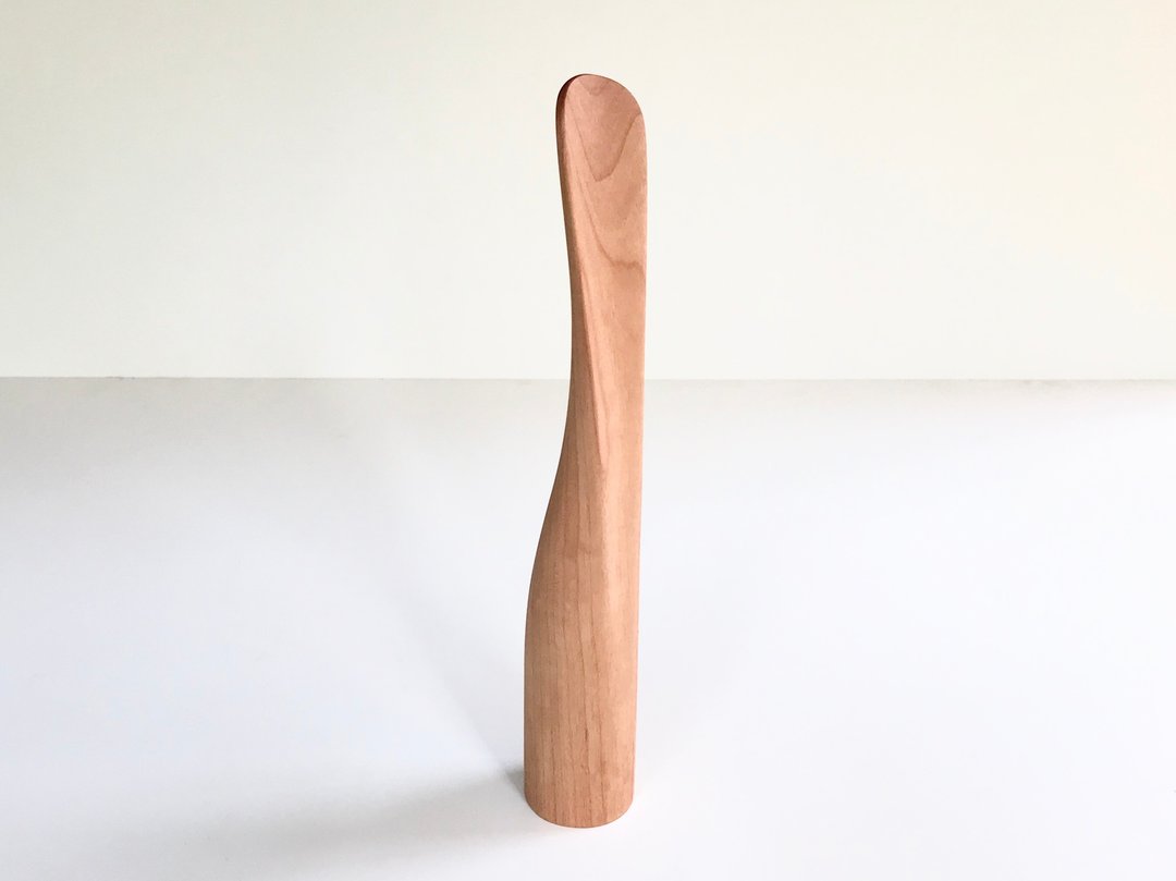 Standing shoehorn cherry wood - 鞋垫/周边 - 木头 咖啡色