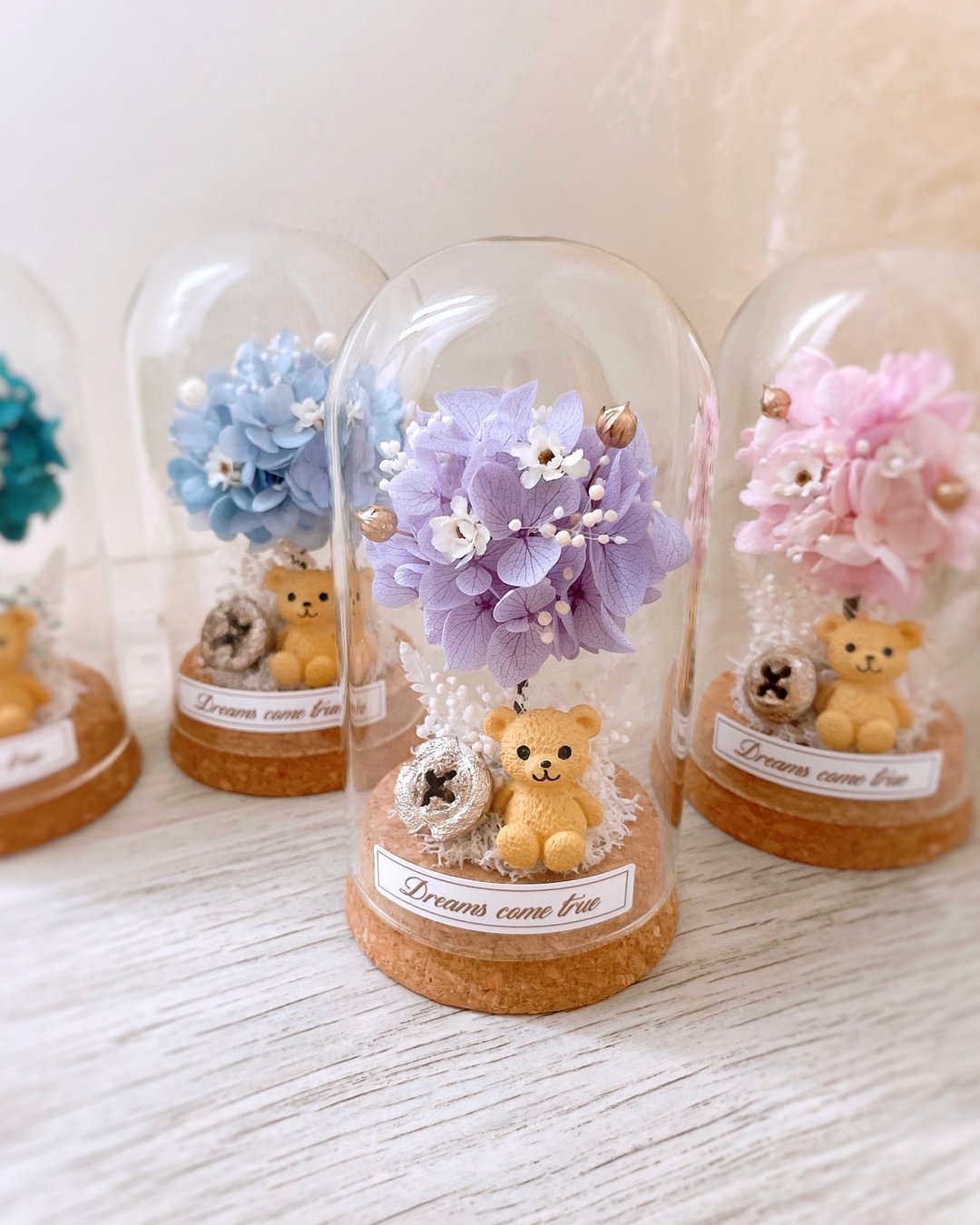永生花玻璃盅 - 小 l 共 4 款 永生绣球花树 干燥花盅 干燥花 绣球花 - 干燥花/捧花 - 植物．花 多色