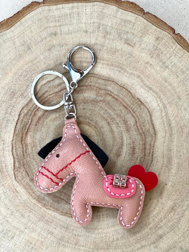 粉色 马上有囍 - 钥匙链/钥匙包 - 真皮 粉红色