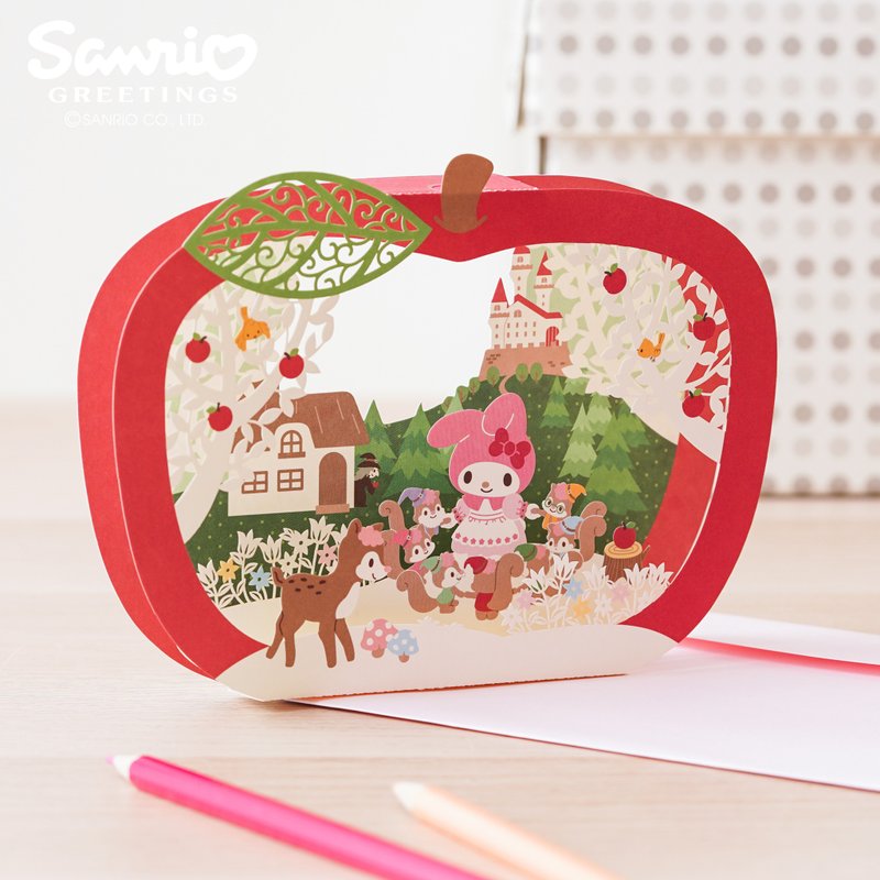 【三丽鸥授权】美乐蒂白雪公主童话 立体雷射卡 | 9797990 - 卡片/明信片 - 纸 红色