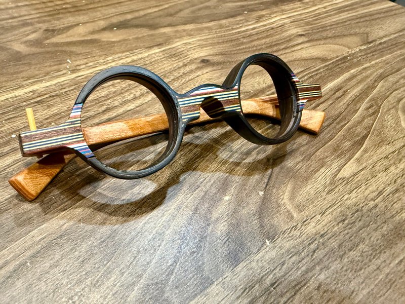 【100% 手工定制】半彩木头眼镜 - 眼镜/眼镜框 - 木头 多色