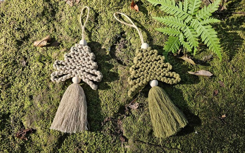 手工圣诞树挂饰 / 台湾设计师制作 / 定制选色 - 摆饰 - 棉．麻 