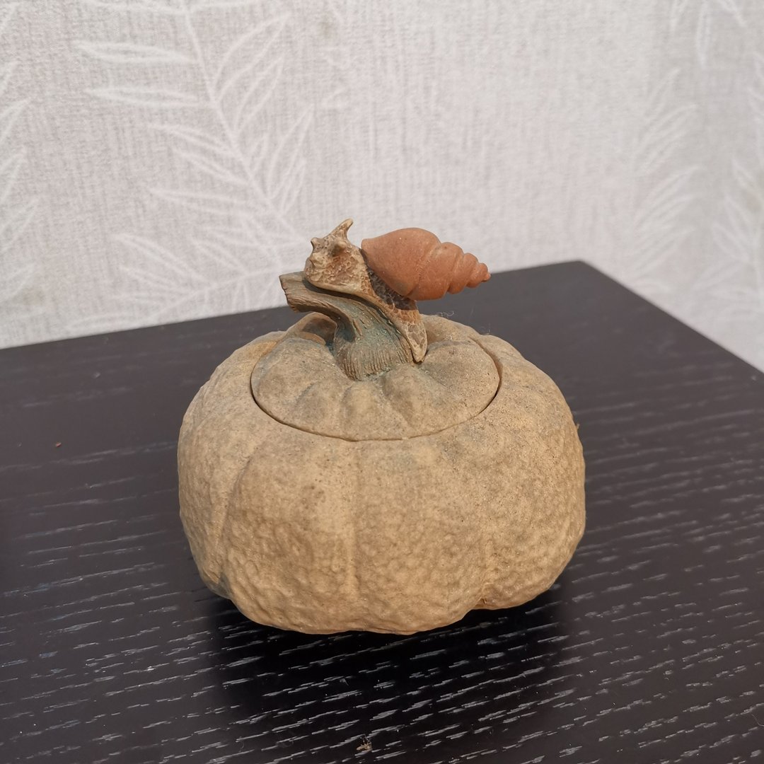 【纯手工陶瓷】陶瓷南瓜茶叶罐 - 茶具/茶杯 - 陶 粉红色