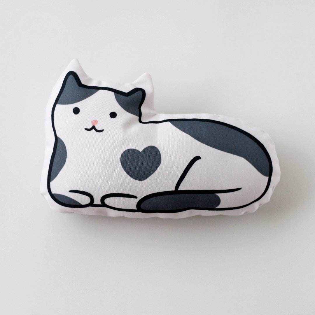 奔驰猫 (灰) 猫草包 猫抱枕 附补充包 两用 - 玩具 - 聚酯纤维 灰色