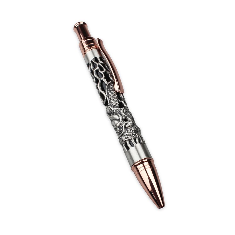 镂空龙金属原子笔 - 圆珠笔/中性笔 - 其他金属 银色