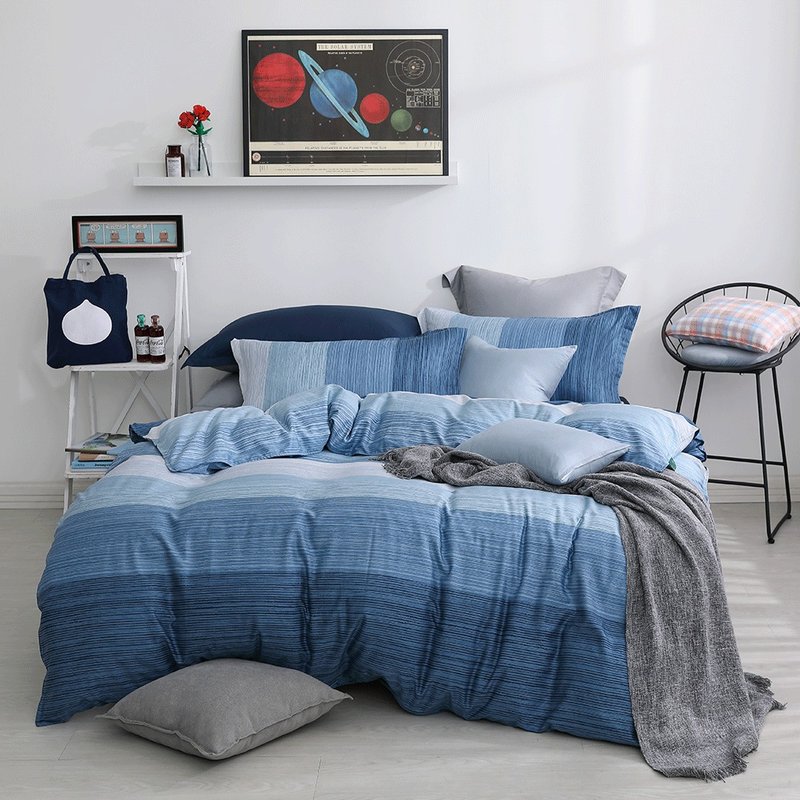 好关系 HAOKUANXI | 宇宙星轨-新天丝棉被套 - 寝具 - 环保材料 蓝色